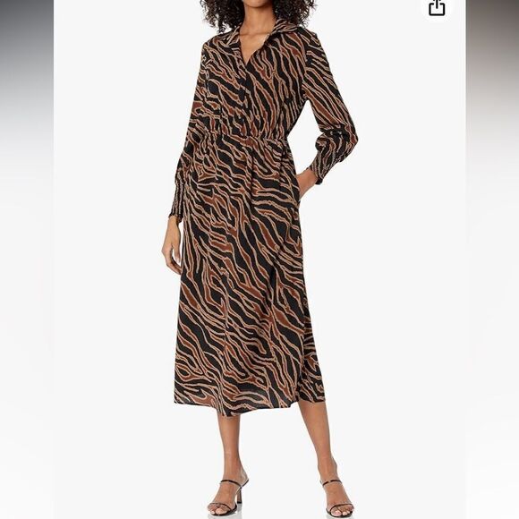 BB Dakota by Steve Madden Zebra Print Maxi Dress - Black and Brown - Picture 16 of 16